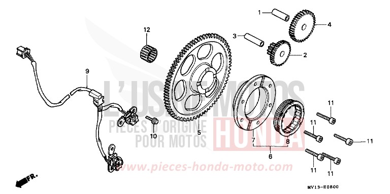 IMPULSGEBER/ ANLASSERKUPPLUNG von Africa Twin 750 SCHWARZ (NH1A) von 1991